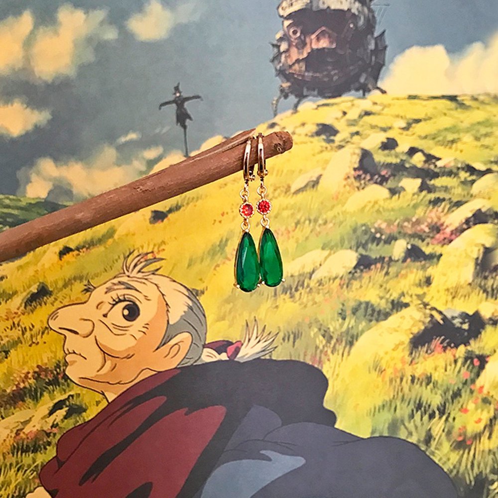 Howl's Moving Castle 14k Gold Earrings - Picture 4 of 11
